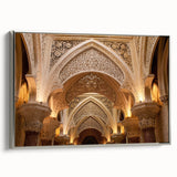 Extra large framed canvas featuring a vintage poster art of a palace.