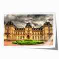Extra large rolled print featuring a detailed floral design on a palace architecture backdrop.