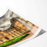 Extra large wall art featuring line art flowers in black on a white background, ideal for large living room decor.