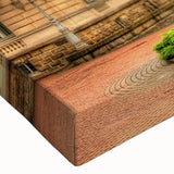 Large art of a black and white palace landscape on stretched canvas, ideal for bedroom wall decor.