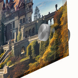 Mid-century modernist large abstract wall art on acrylic glass, featuring muted earth tones, ideal for dining room decor.