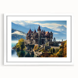 Extra large abstract art print featuring textured design in muted earth tones on a white framed canvas.