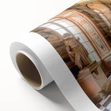 Art Deco-style palace architecture in monochrome, printed on rolled canvas, suitable as nursery wall art or in a dining room.