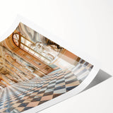 Extra large wall art featuring line art flowers in black on a white background, ideal for large living room decor.