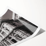 Extra large wall art featuring line art flowers in a minimalist style on a rolled canvas.