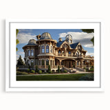 Extra large abstract art print featuring textured design in muted earth tones, framed in white, ideal for living room decor.