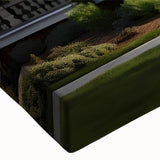 Black and white landscape art painting of a palace, printed on large stretched canvas, suitable for bedroom wall decor.