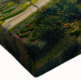 Black and white large art of a palace landscape on stretched canvas, ideal for bedroom wall decor.