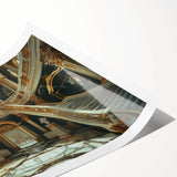 Extra large rolled print featuring line art flowers in subtle gray tones, ideal for large living room wall decor.