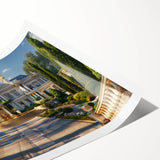 Extra large wall art featuring line art flowers in black and white on a rolled canvas, ideal for large living room decor.