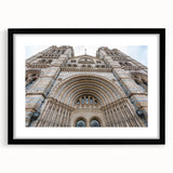 Extra large abstract art print with textured design in colorful palette, framed in black, ideal for living room decor.