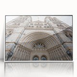 Mid-century modernist palace design on large acrylic print with white frame, ideal for modern art wall decor.