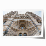 Rolled print of a grand palace architecture in muted earth tones, ideal for art wall dining room.