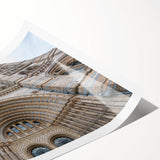 Extra large rolled print featuring line art flowers in a minimalist style, ideal for large living room wall art.