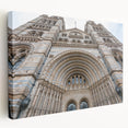 Architectural palace design on large stretched canvas in neutral tones, suitable for kitchen wall art.