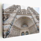 Architectural palace design on large stretched canvas in neutral tones, suitable for kitchen wall art.
