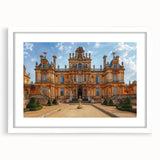 Extra large abstract art print featuring textured design in neutral tones, framed with a white mat.