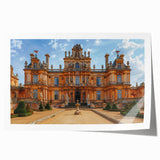 Extra large rolled print showcasing a floral design in muted pastels.