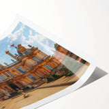 Extra large rolled print featuring line art flowers in monochrome, ideal for large living room wall art.