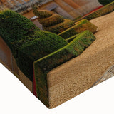 Large art of a black and white palace landscape painting on stretched canvas, ideal for bedroom wall decor.