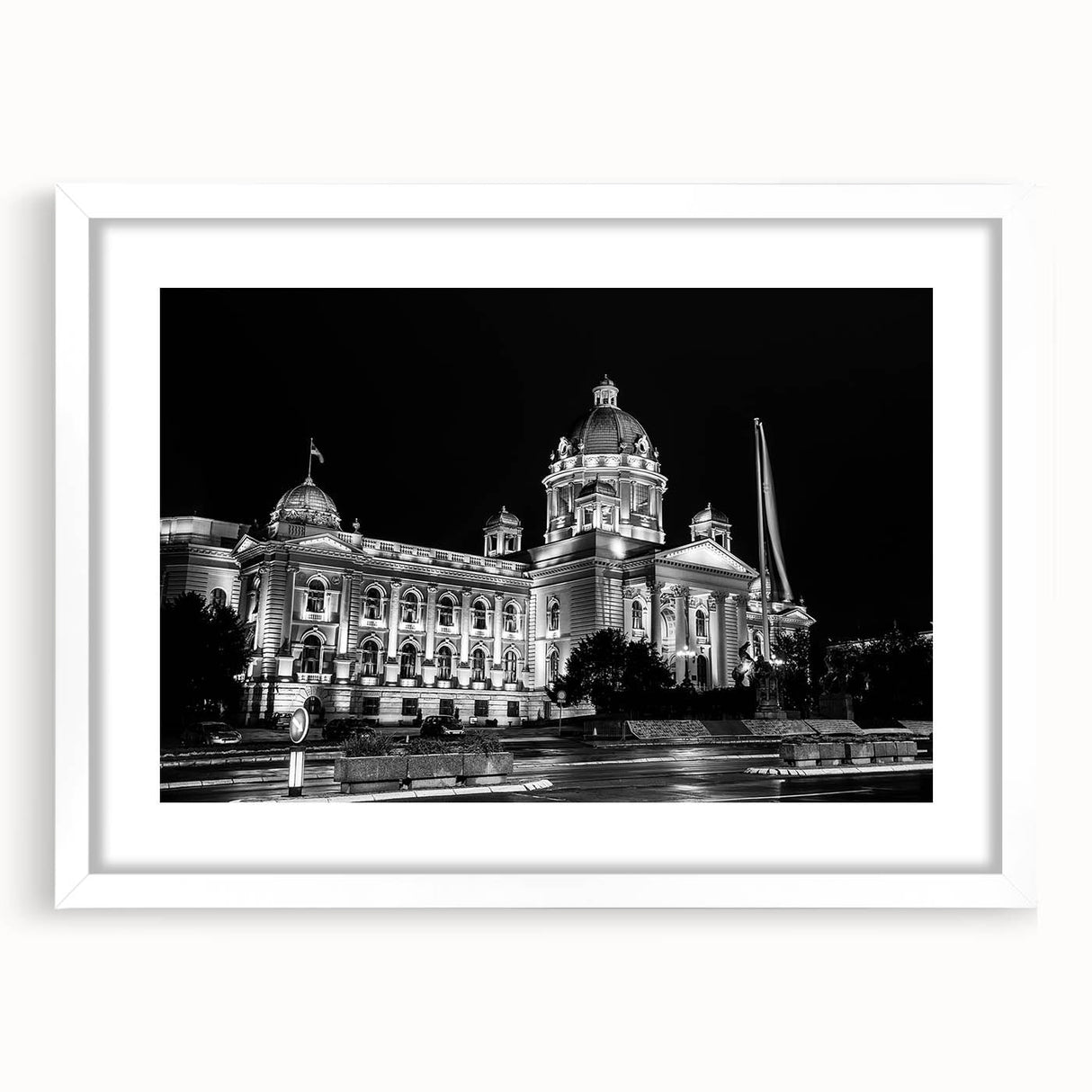 Extra large abstract art print featuring textured design in neutral tones, framed in white, ideal for living room decor.