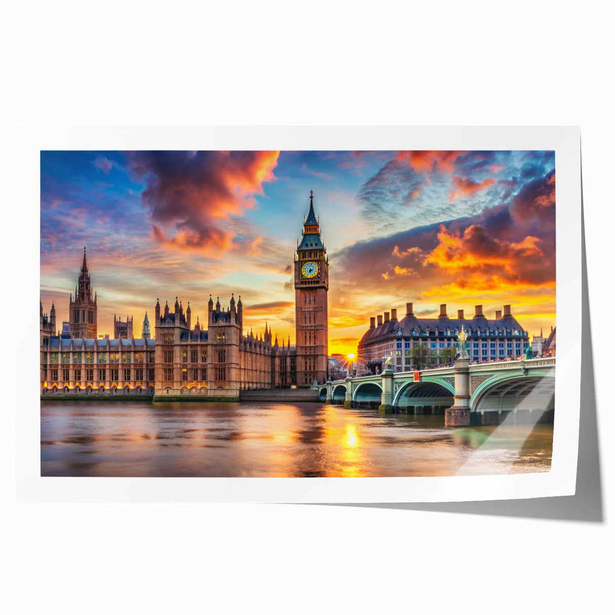 Rolled print of a detailed palace architecture in soft beige and cream tones, ideal for art wall dining room decor.