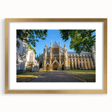 Textured abstract art print in gold and beige, framed with mat, ideal for bedroom wall decor.