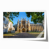 Extra large rolled print of a palace architecture design in muted earth tones, ideal for art wall dining room.