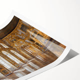 Extra large wall art featuring line art flowers in a muted color palette on a rolled print.