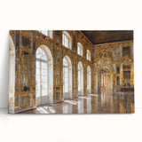 Black and white large art print of a palace architecture on stretched canvas, ideal for kitchen wall art or bedroom ambiance.