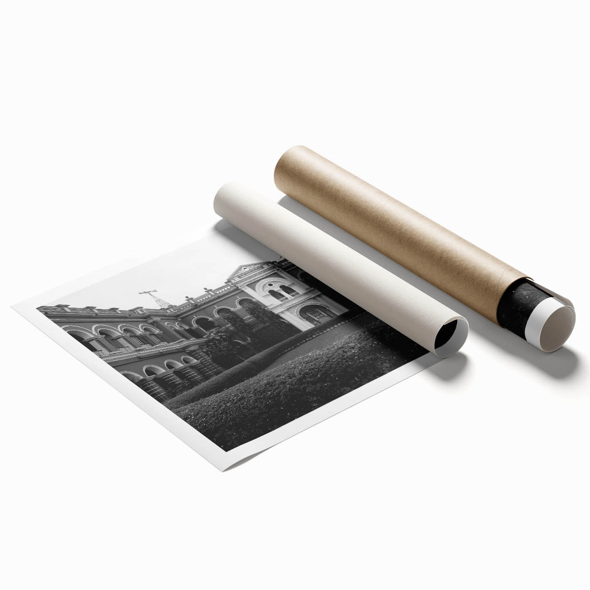 Extra large rolled print featuring a detailed floral design in soft pastel shades, ideal for classy bathroom wall art.