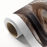 Art deco poster of a palace architecture design on rolled canvas, featuring pastel shades, ideal for nursery wall art.