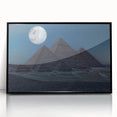 Large abstract wall art featuring geometric pyramids in black and white tones on a framed acrylic, suitable for modern decor.