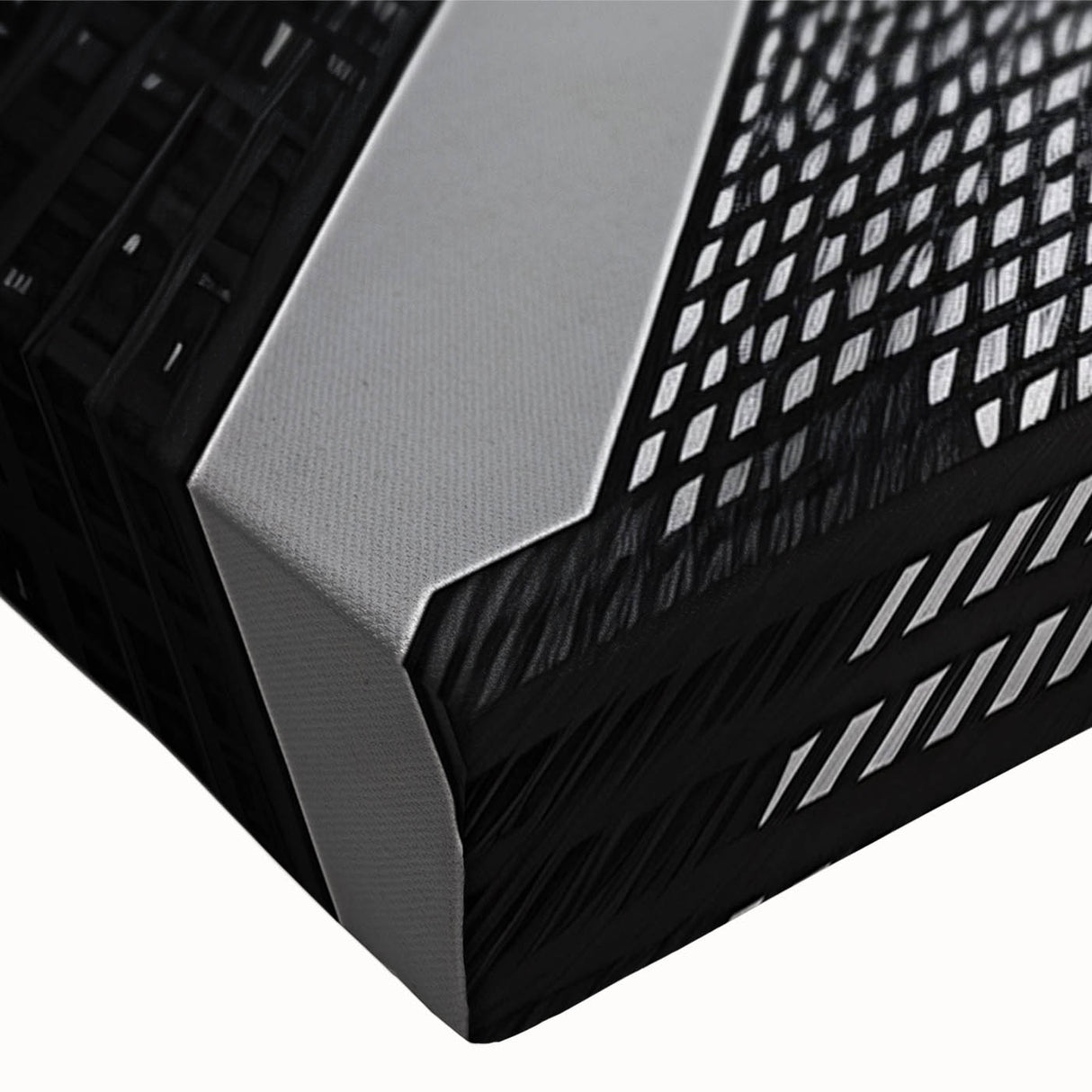 Black and white large art canvas featuring a detailed skyscraper landscape, ideal for bedroom wall decor.