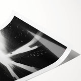 Extra large wall art featuring line art flowers in black on a white background, ideal for large living room decor.