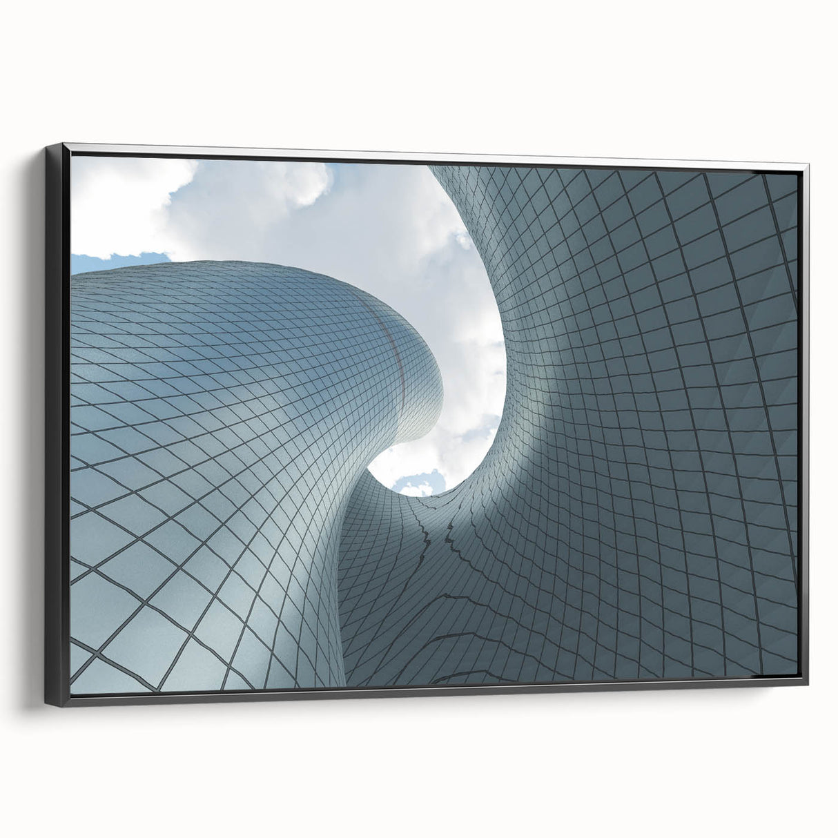 Black and white wall art featuring a vintage poster art style skyline with framed canvas, ideal for bedroom decor.