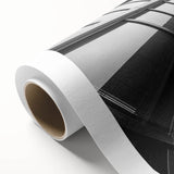 Art deco poster of a skyscraper, with monochrome colors on rolled canvas, suitable as nursery wall art.