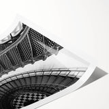 Extra large wall art featuring line art flowers on a rolled print, with a minimalist black and white color scheme.