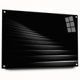 Acrylic print of a large abstract staircase design in monochrome, ideal for modern bedroom or dining room decor.