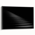 Black and white framed canvas featuring a spiral staircase design, ideal for bedroom wall decor.