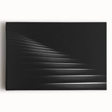 Black and white photograph of a spiral staircase on stretched canvas, suitable for kitchen wall art.