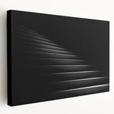 Spiral staircase in monochrome, large stretched canvas, suited for kitchen wall art.
