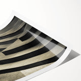 Extra large wall art featuring line art flowers in black on white, rolled print format, suitable for large living room decor.