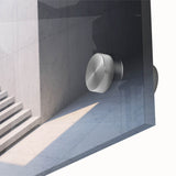 Large abstract wall art featuring a spiraling staircase design in muted earth tones on acrylic.