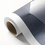 Art Deco style staircase in monochrome, printed on rolled canvas, ideal for dining room wall art.