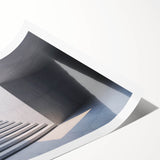 Extra large wall art featuring line art flowers on a rolled print, using black and white tones.