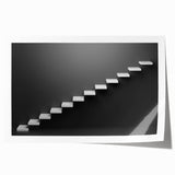 Extra large rolled print featuring a spiral staircase in muted gray tones, ideal for art wall dining room.