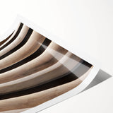 Extra large rolled print featuring line art flowers in black and white, ideal for large living room wall art.