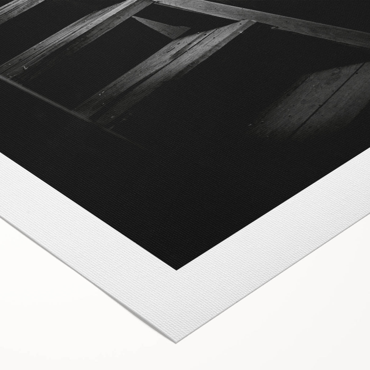 Art deco poster of a spiral staircase in monochrome shades on rolled canvas, suitable for dining room wall art.