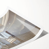 Extra large wall art featuring line art flowers in black on white, perfect for large living room decor.